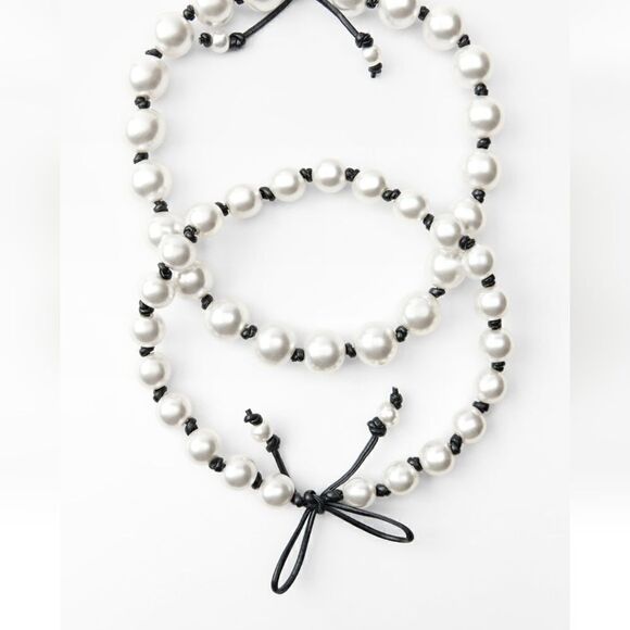 ZARA PACK OF 2 FAUX PEARL NECKLACES - Picture 2 of 6